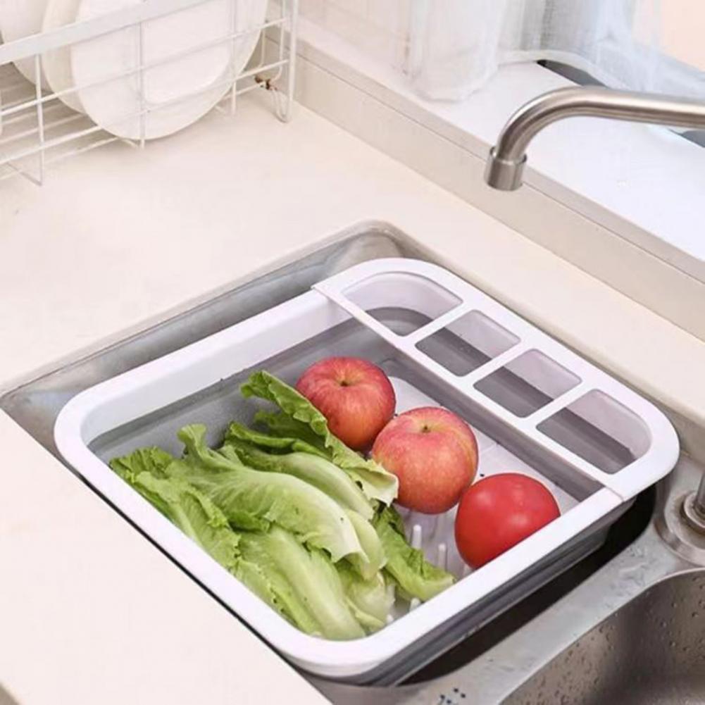Meal Prep Organizer - Foldable Dish Drying Rack with Drainboard
