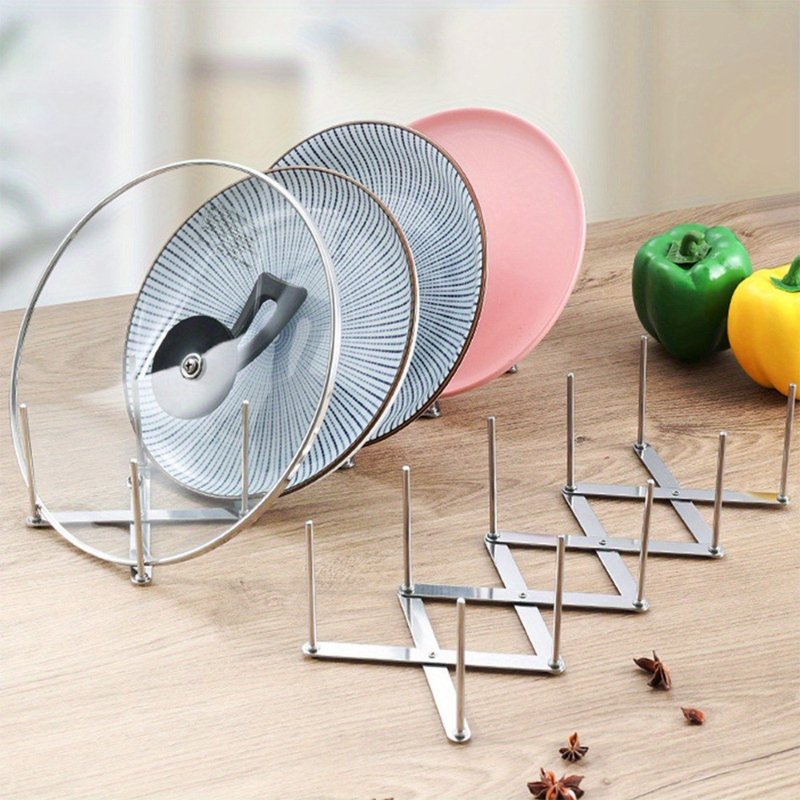 Meal Prep Organizer - Pot Lid Rack Pan Lid Organizer