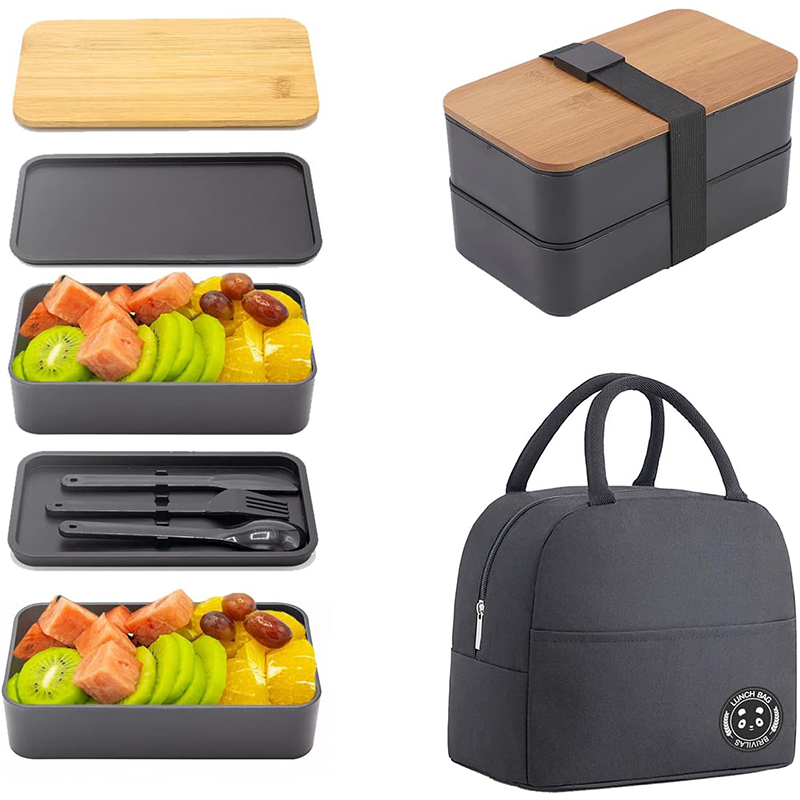 Meal Prep Or Prep Meal - Japanese Bento Box with Bamboo Lid