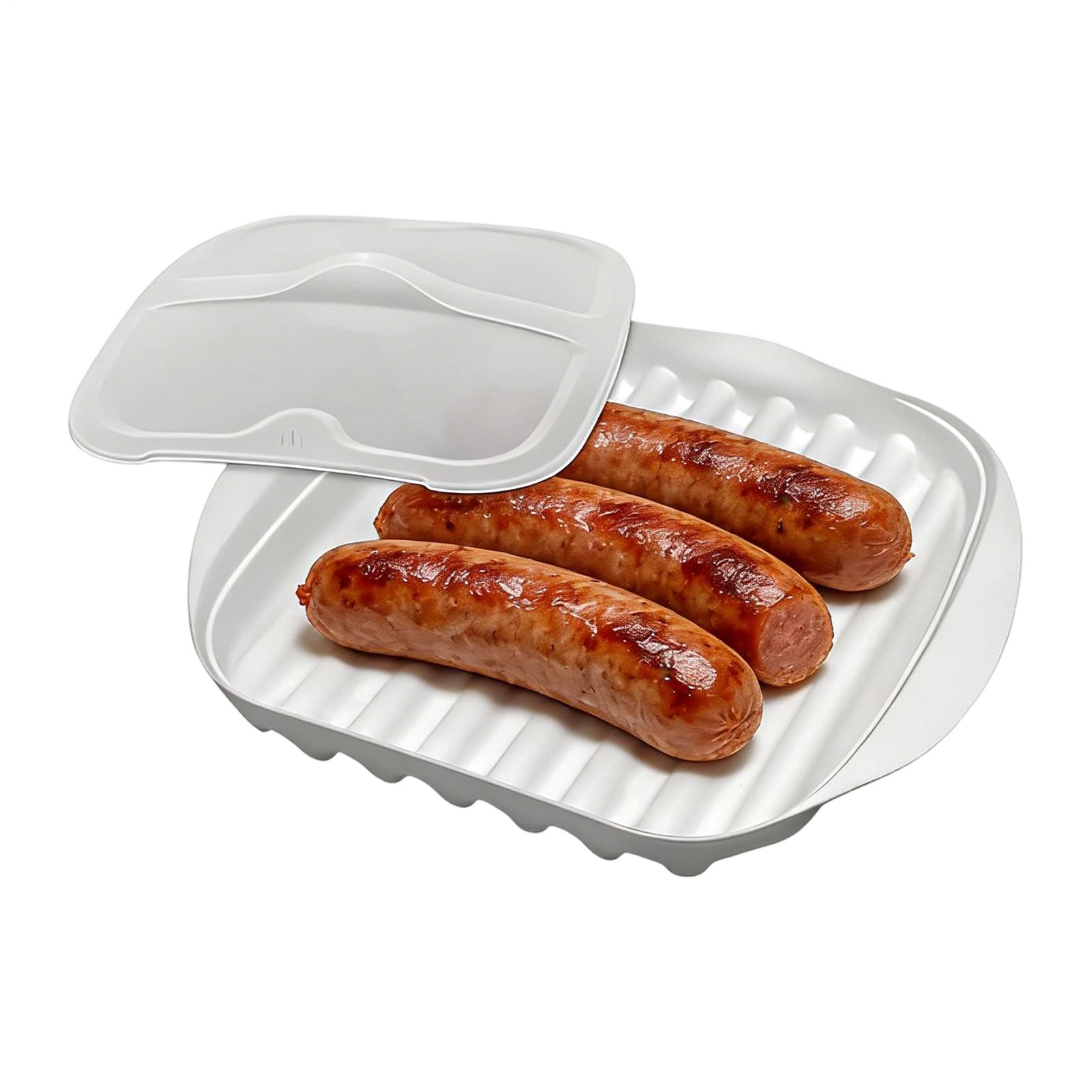 Meal Prep Hot Dogs - Non-Stick Bacon Cooker Food Grade Microwave