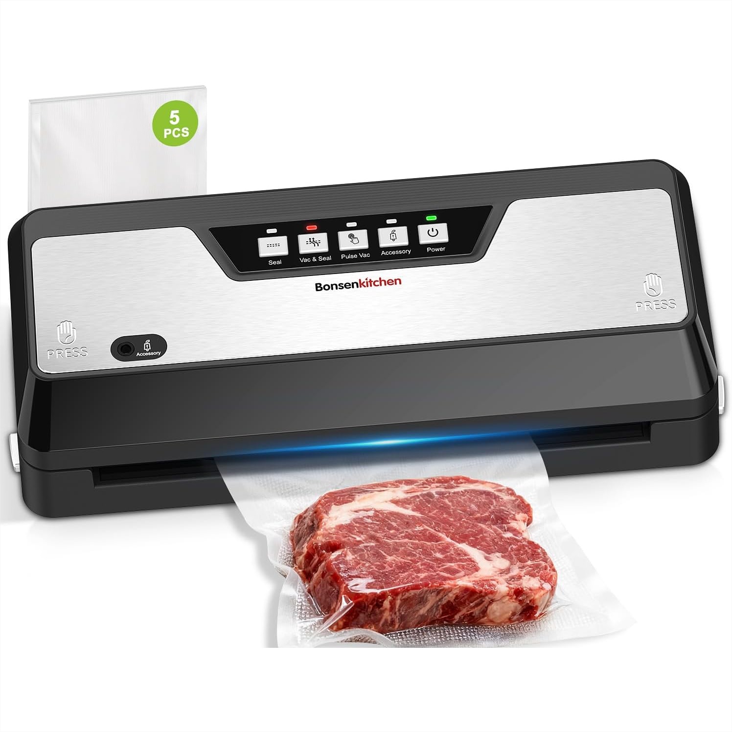 Meal Prep Cutting - Vacuum Sealer Machine with Built-in Cutter,