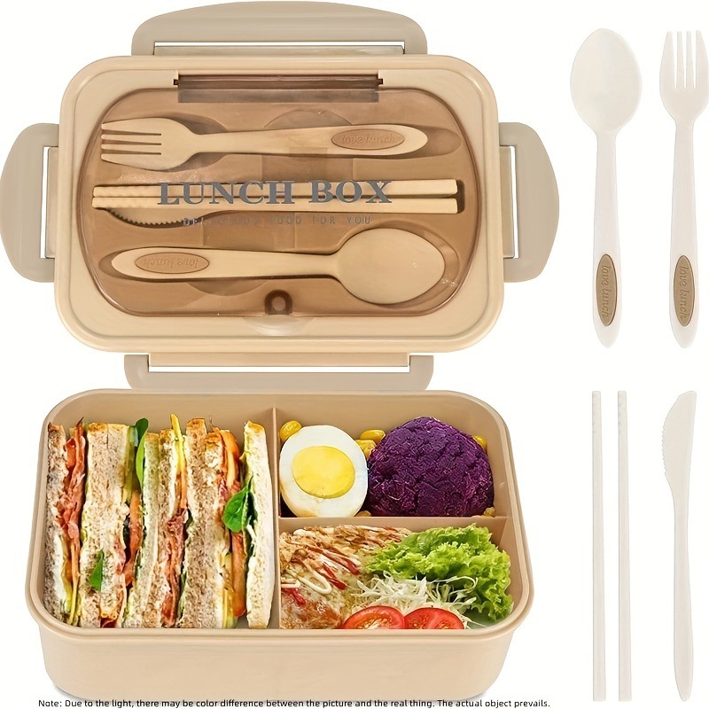 Meal Prep Or Prep Meal - 1PC Microwaveable Divided Lunch Box -