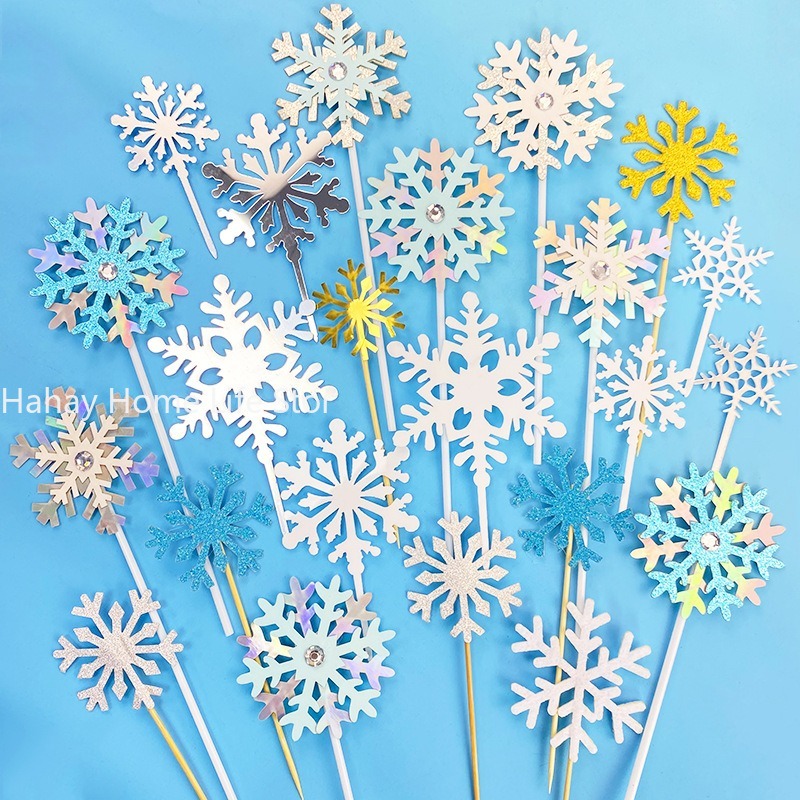 Meal Prep Frozen - Wholesale 10Pcs Snowflake Cupcake Toppers Baby