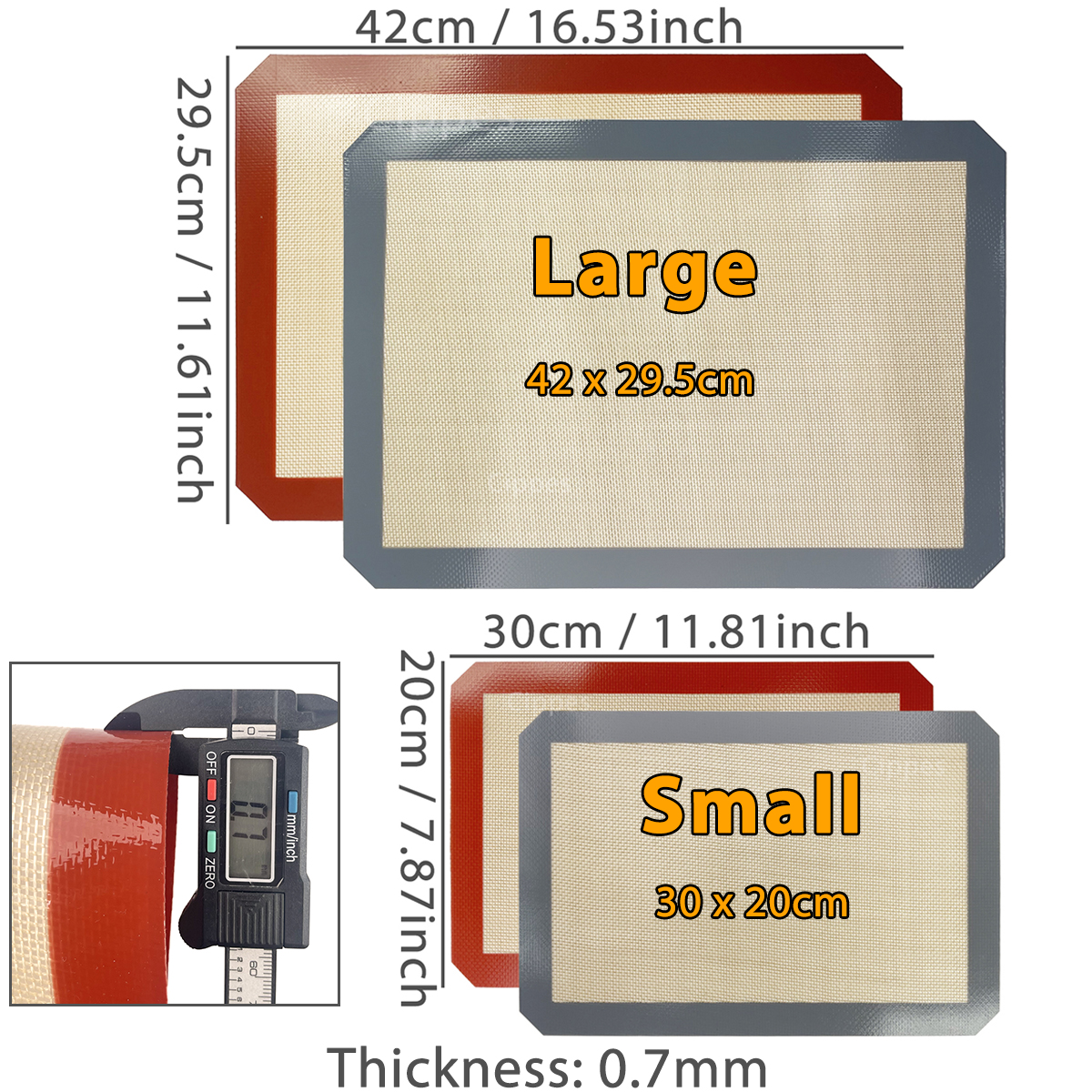 1PC, 2PCS Silicone Baking Mats – Food Prep Mat Bewertung und Preis