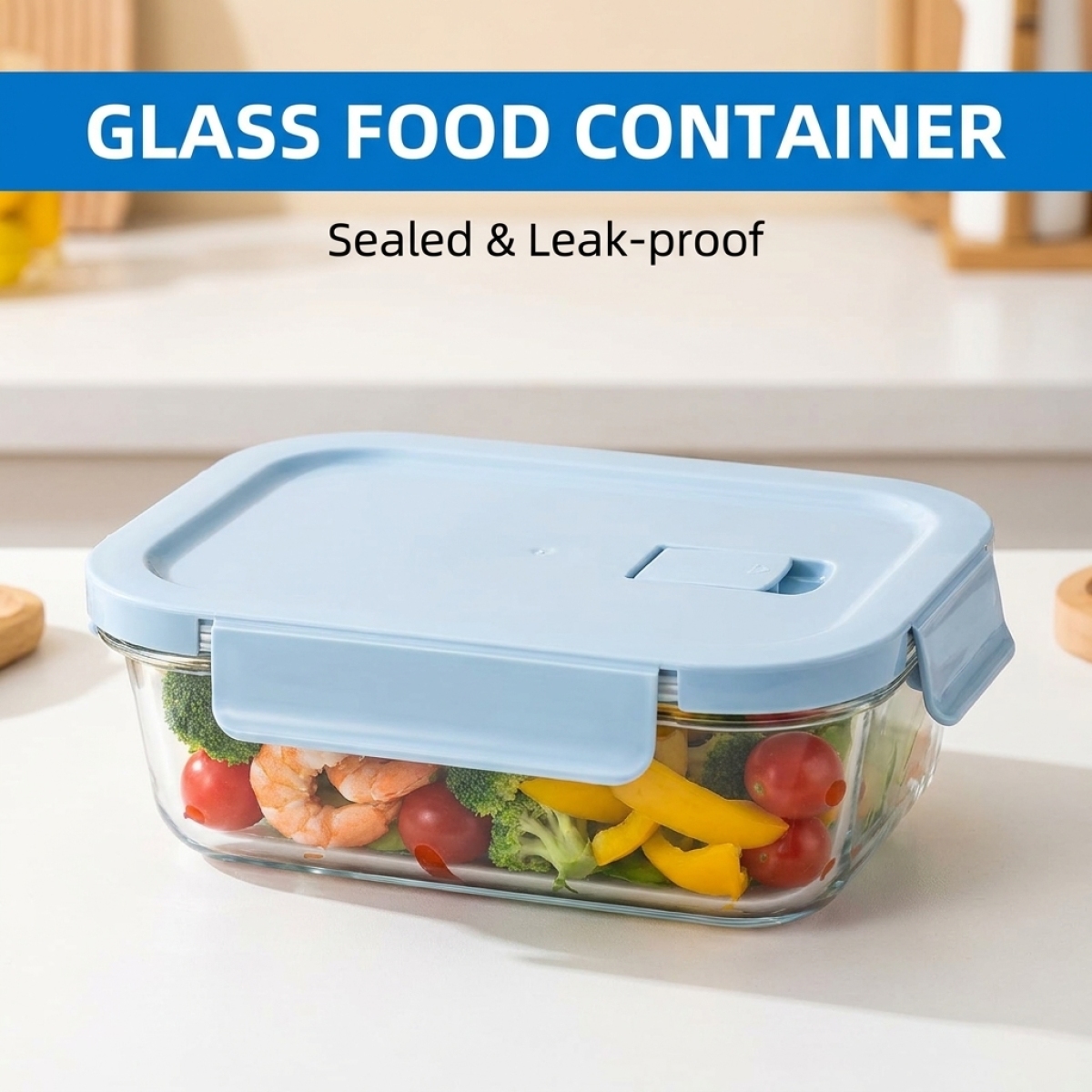 Blue Glass Lunch Box–High Boro – Meal Prep Or Prep Meal Bewertung und Preis