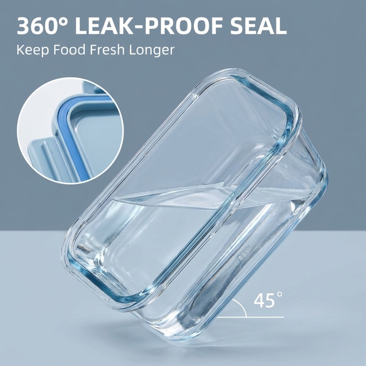 Blue Glass Lunch Box–High Boro – Meal Prep Or Prep Meal Bewertung und Preis
