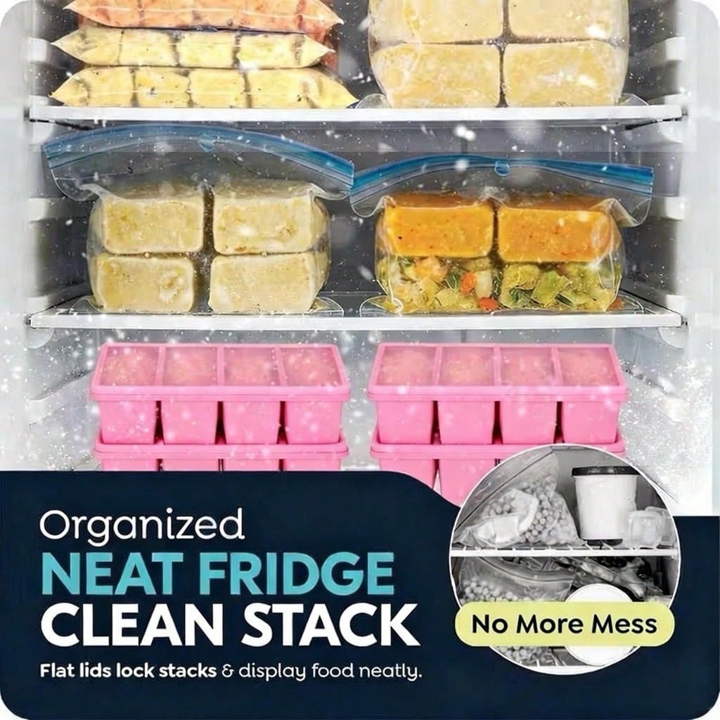 2pcs Silicone Freezer Trays Wi – Meal Prep Frozen Bewertung und Preis