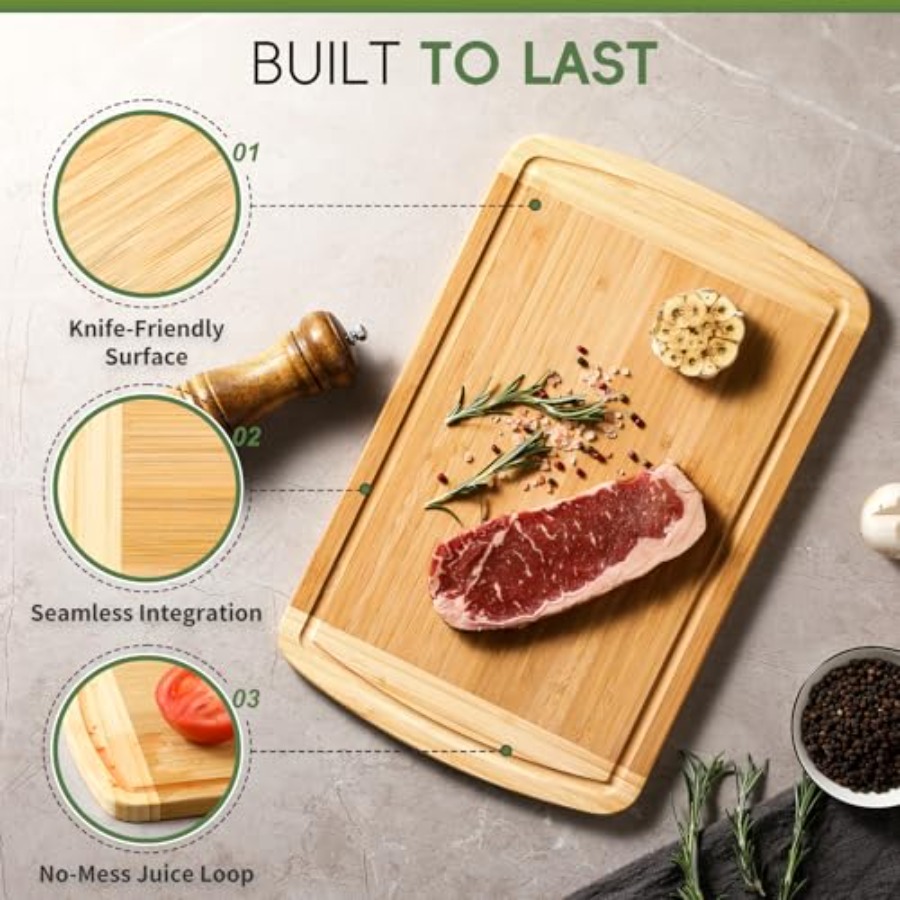 Large Wooden Cutting Board for – Meal Prep Cutting Bewertung und Preis