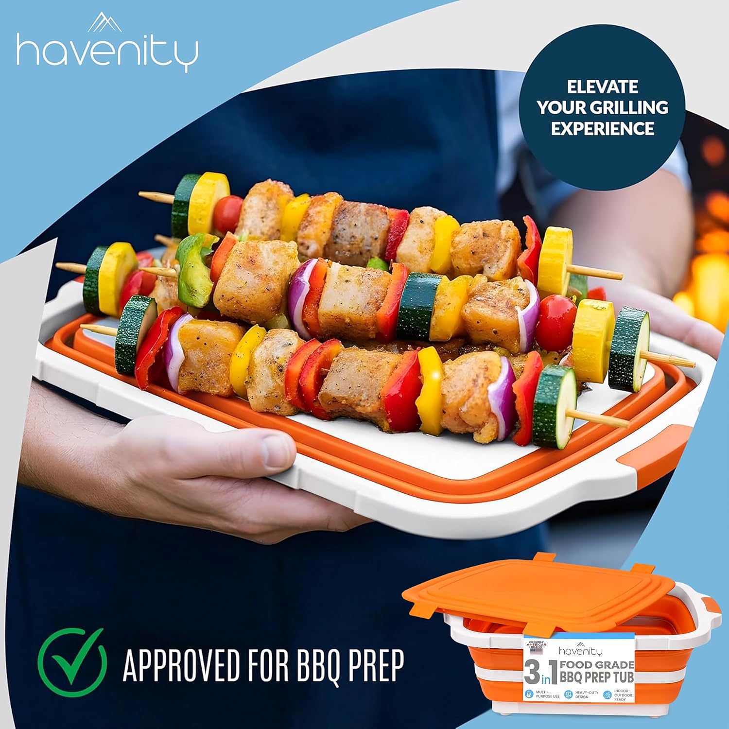 8L Collapsible BBQ Prep Tub wi – Meal Prep Cutting Bewertung und Preis