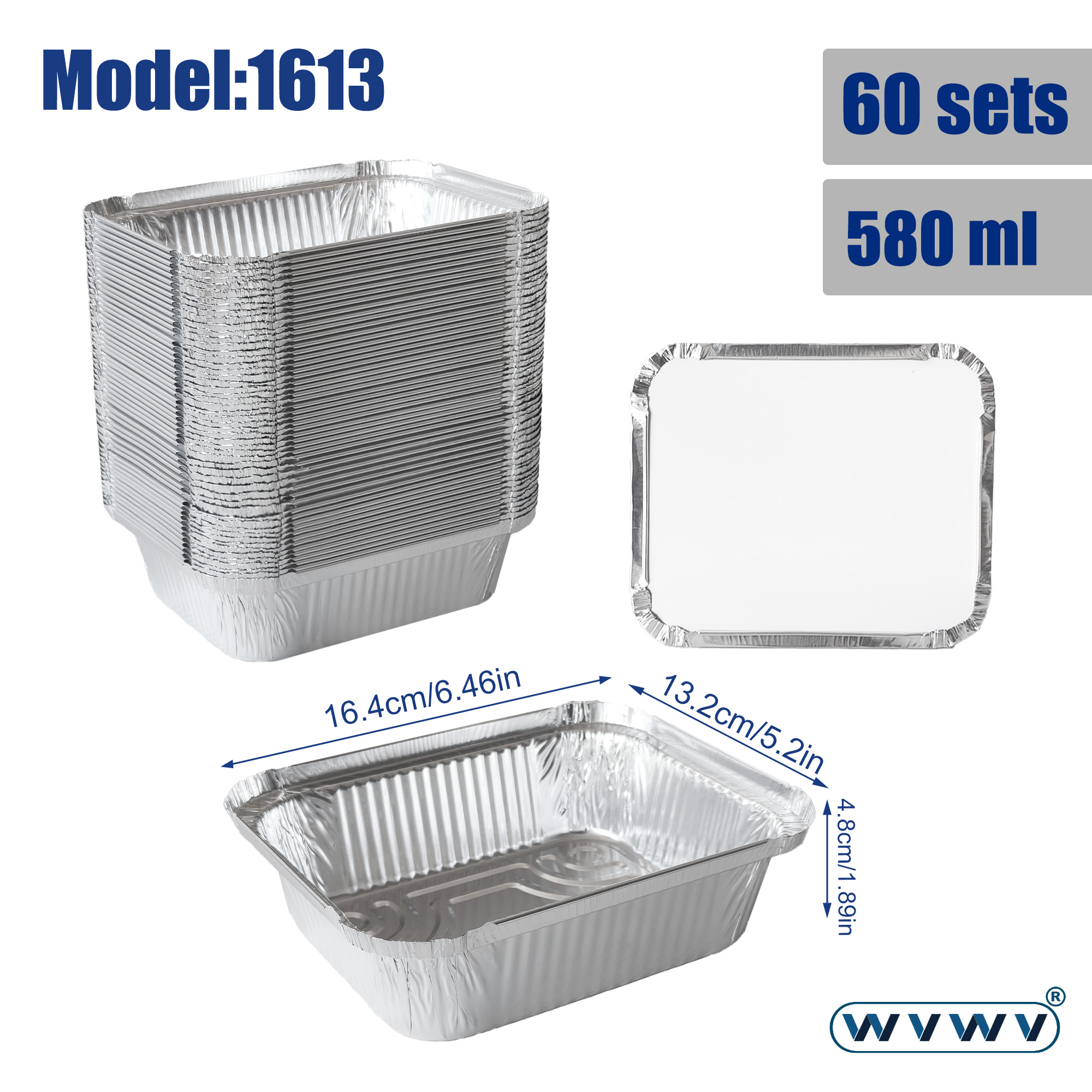 60Pcs 560ml Disposable Aluminu – Meal Prep Restaurant Bewertung und Preis
