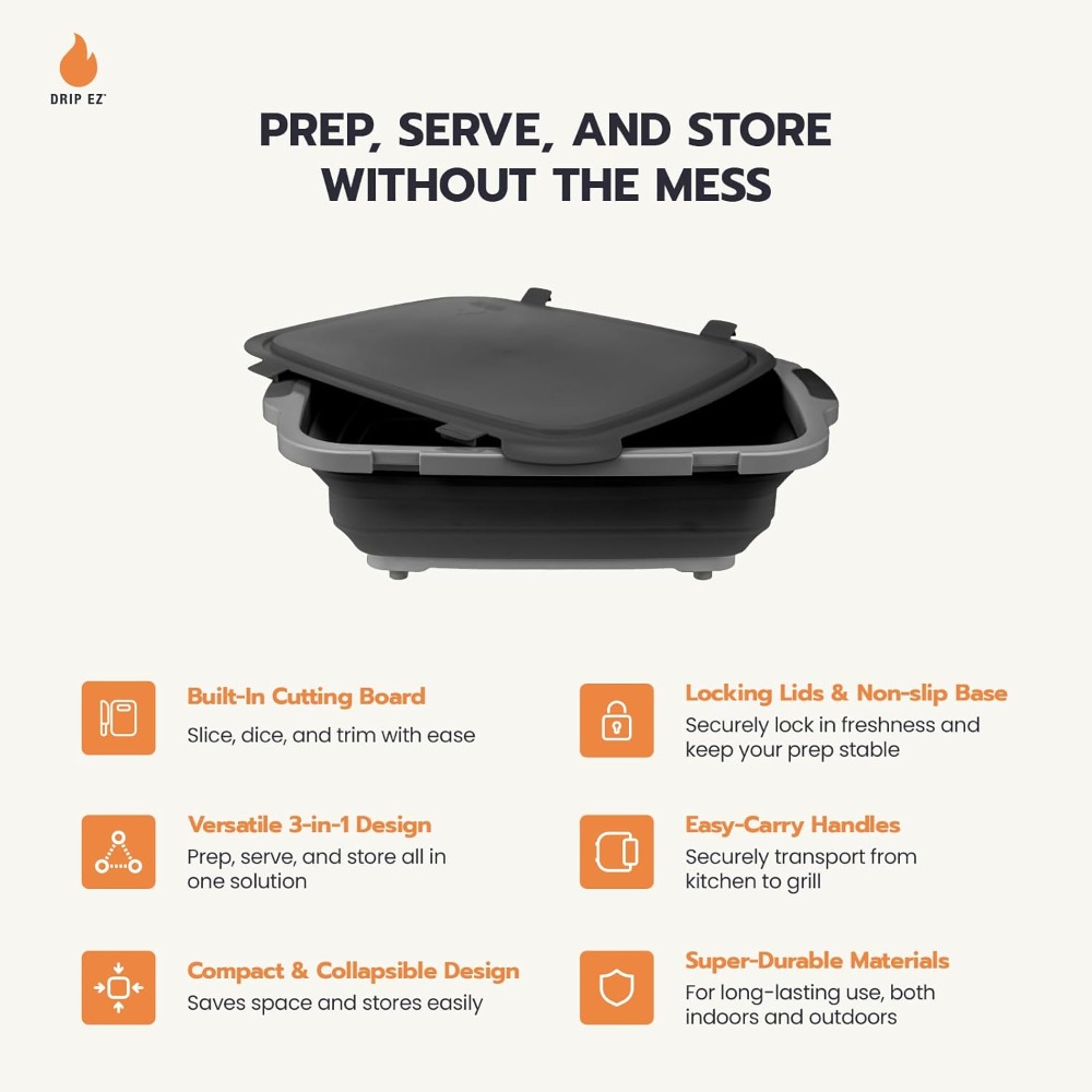 Collapsible BBQ Prep Tub XL -  – Meal Prep Cutting Bewertung und Preis