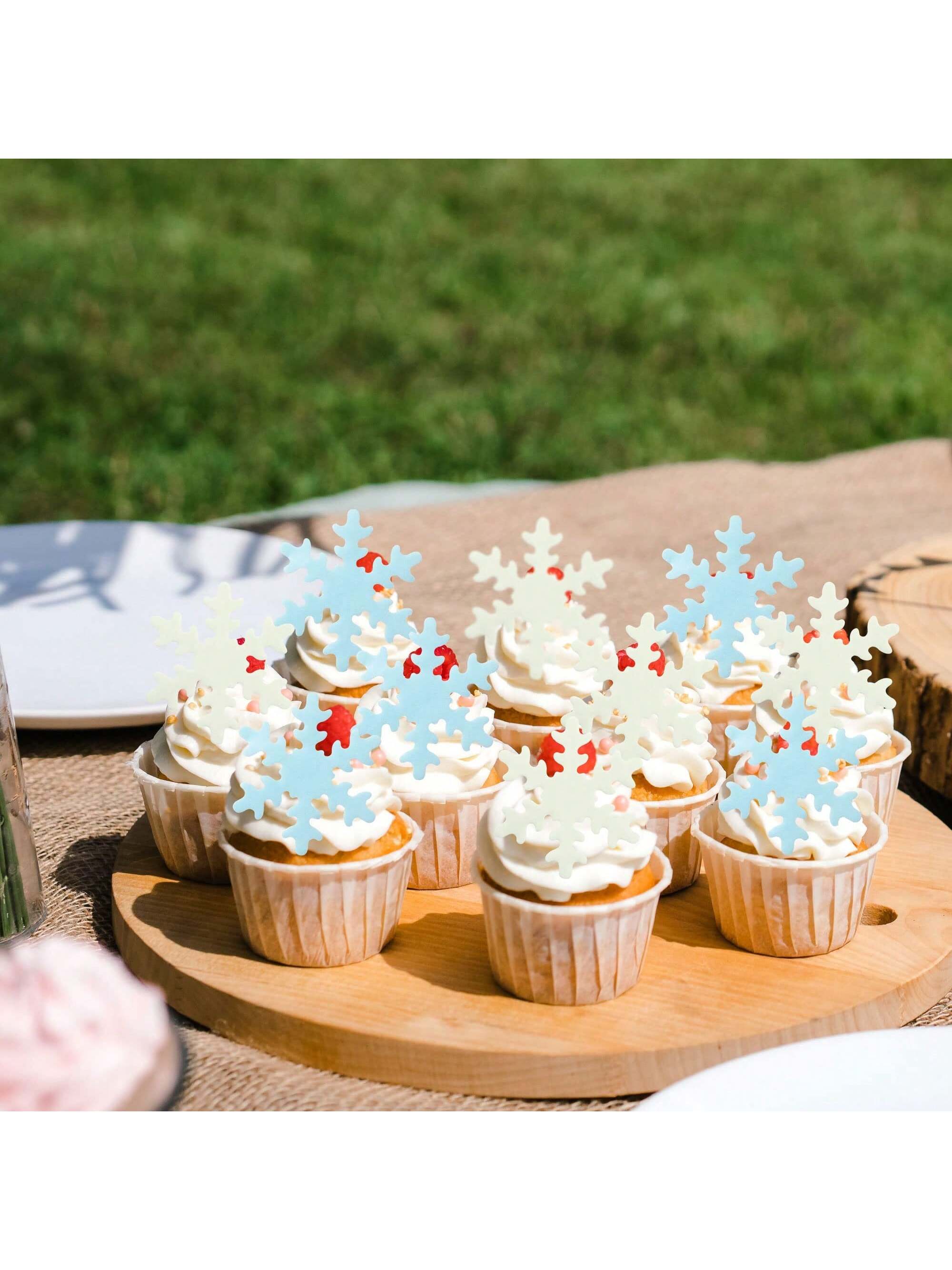 50Pcs Blue White Cupcake Toppe – Meal Prep Frozen Bewertung und Preis