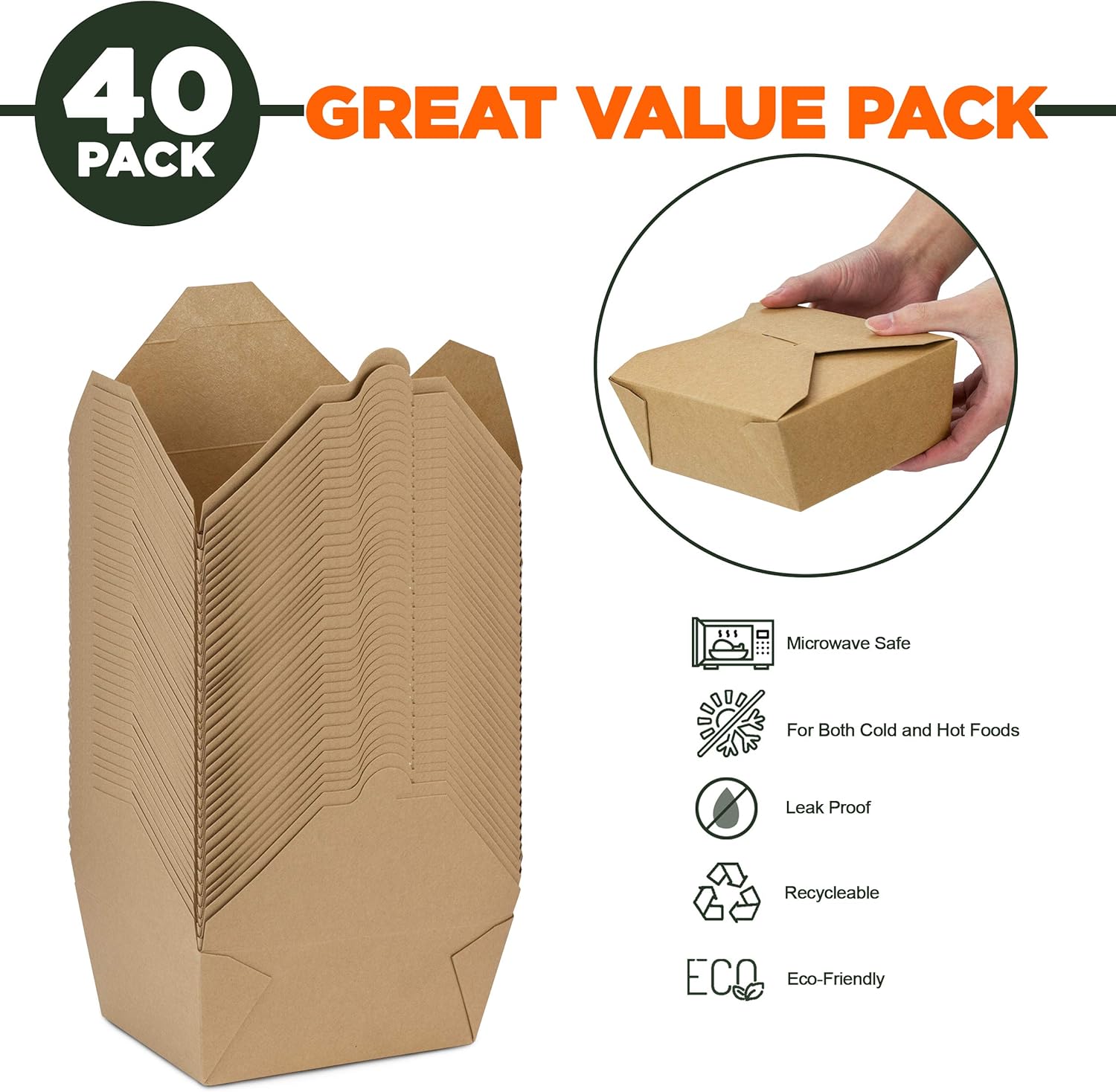 48 oz Paper Take Out Container – Meal Prep Restaurant Bewertung und Preis