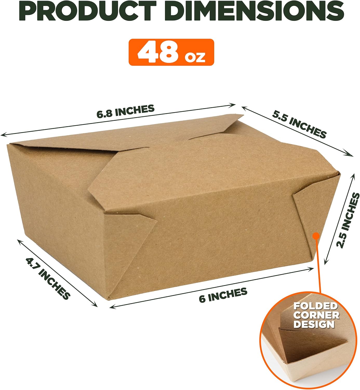 48 oz Paper Take Out Container – Meal Prep Restaurant Bewertung und Preis