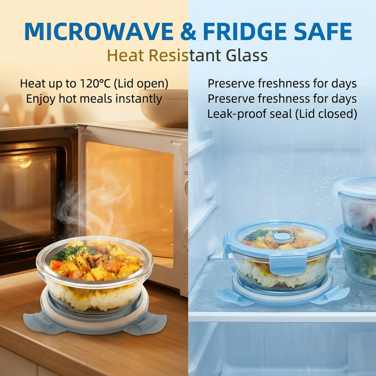 Rock Blue Small Round Glass Fo – Meal Prep Plan Bewertung und Preis