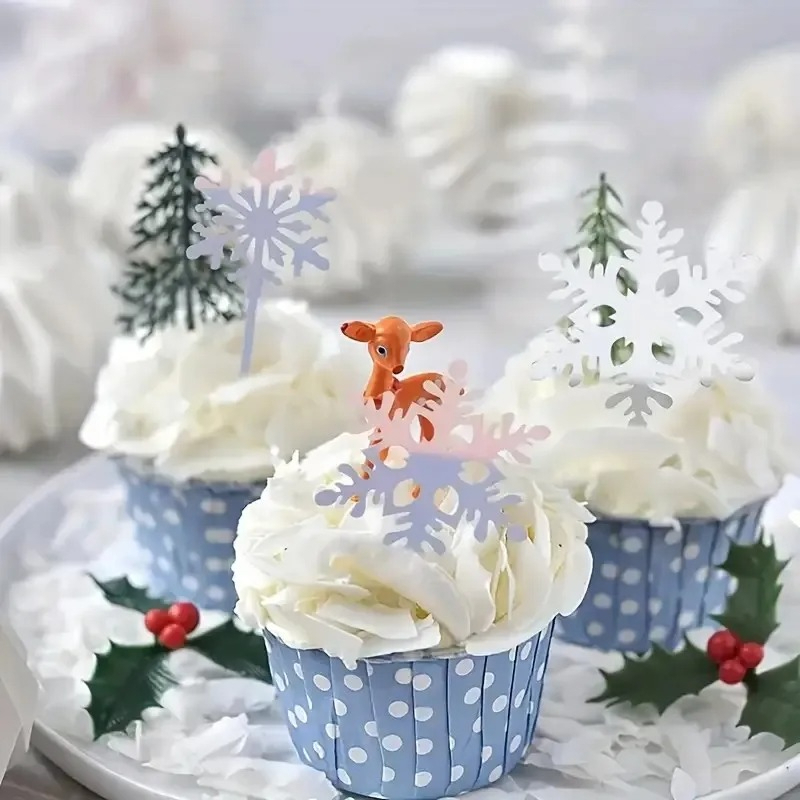 16pcs Snowflake Cupcake Topper – Meal Prep Frozen Bewertung und Preis