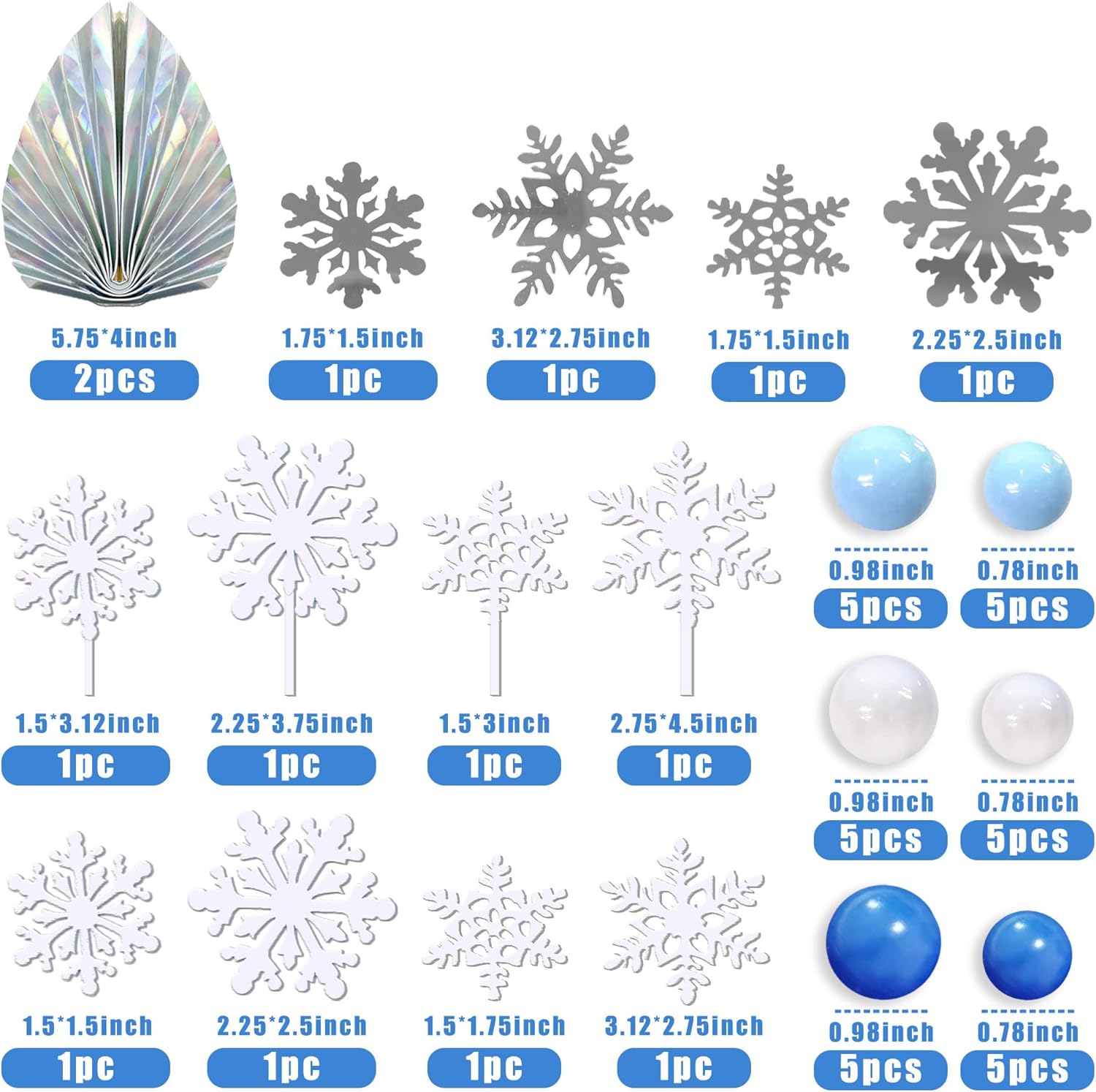 44 PCS Snowflake Cake Toppers  – Meal Prep Frozen Bewertung und Preis