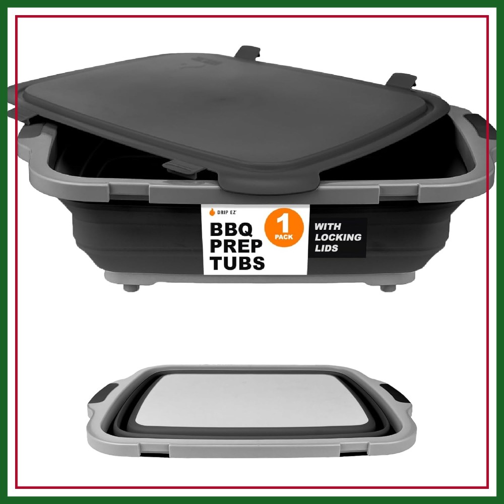 Collapsible BBQ Prep Tub - Mea – Meal Prep Cutting Bewertung und Preis